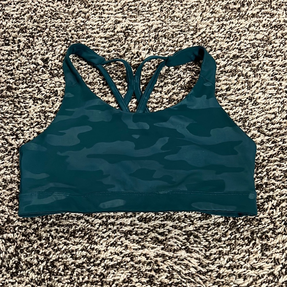 Old Navy green/teal camo sports bra size M